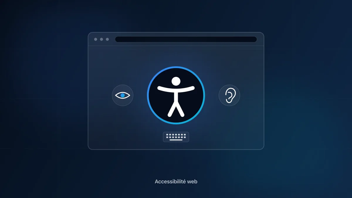 Accessibilité web : personne naviguant au clavier sur le site d'une PME, contrastes et alternatives textuelles
