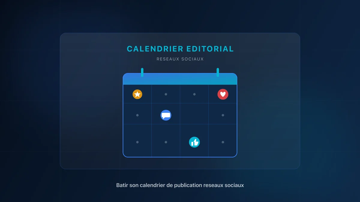 Calendrier éditorial réseaux sociaux : planification mensuelle des publications