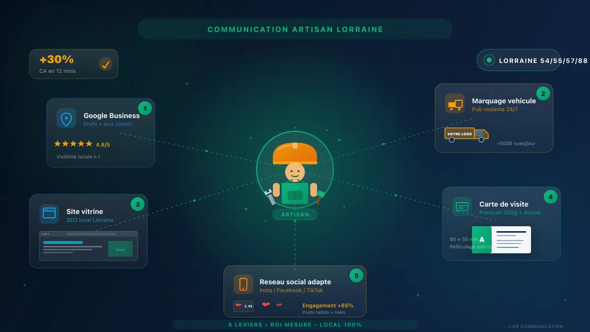 Communication pour artisan en Lorraine : les 5 leviers concrets pour développer son activité