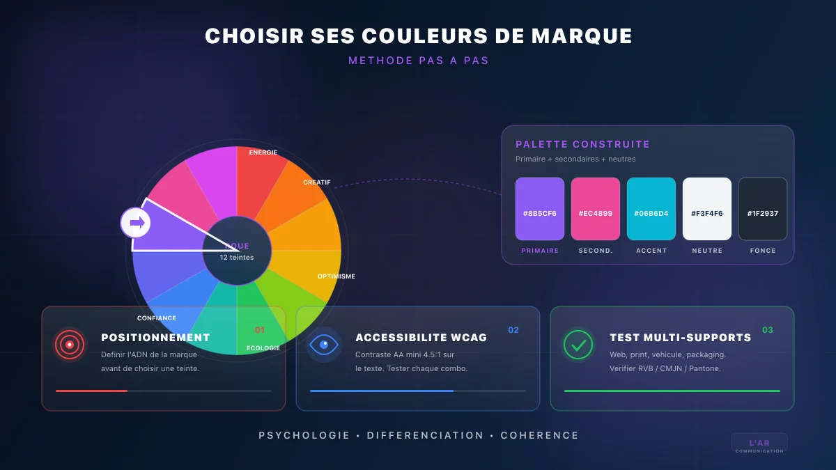 Choisir ses couleurs de marque : la méthode pas à pas
