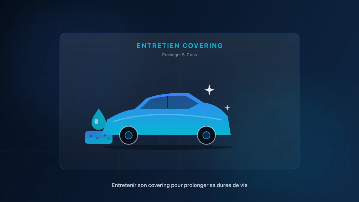 Entretien d'un covering véhicule : lavage à la main au gant microfibre