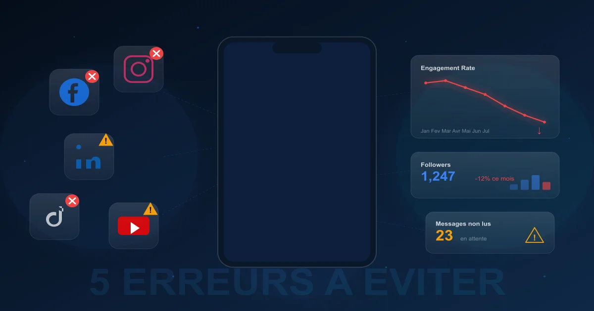 Erreurs réseaux sociaux PME