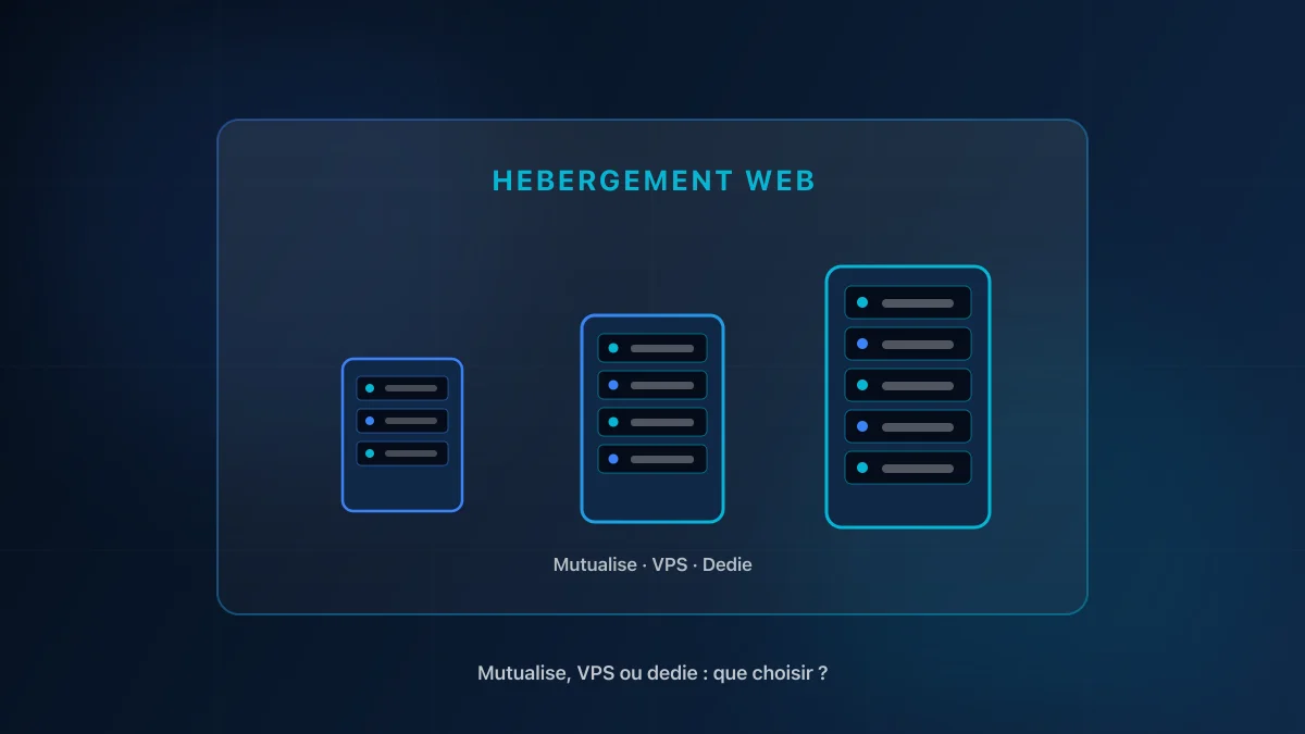 Hébergement web mutualisé, VPS ou dédié : comparatif pour une PME