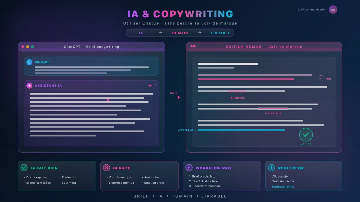 IA et copywriting : utiliser ChatGPT sans perdre sa voix de marque