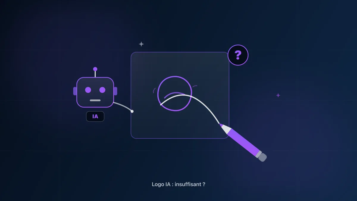 Logo généré par IA comparé au travail d'un graphiste professionnel