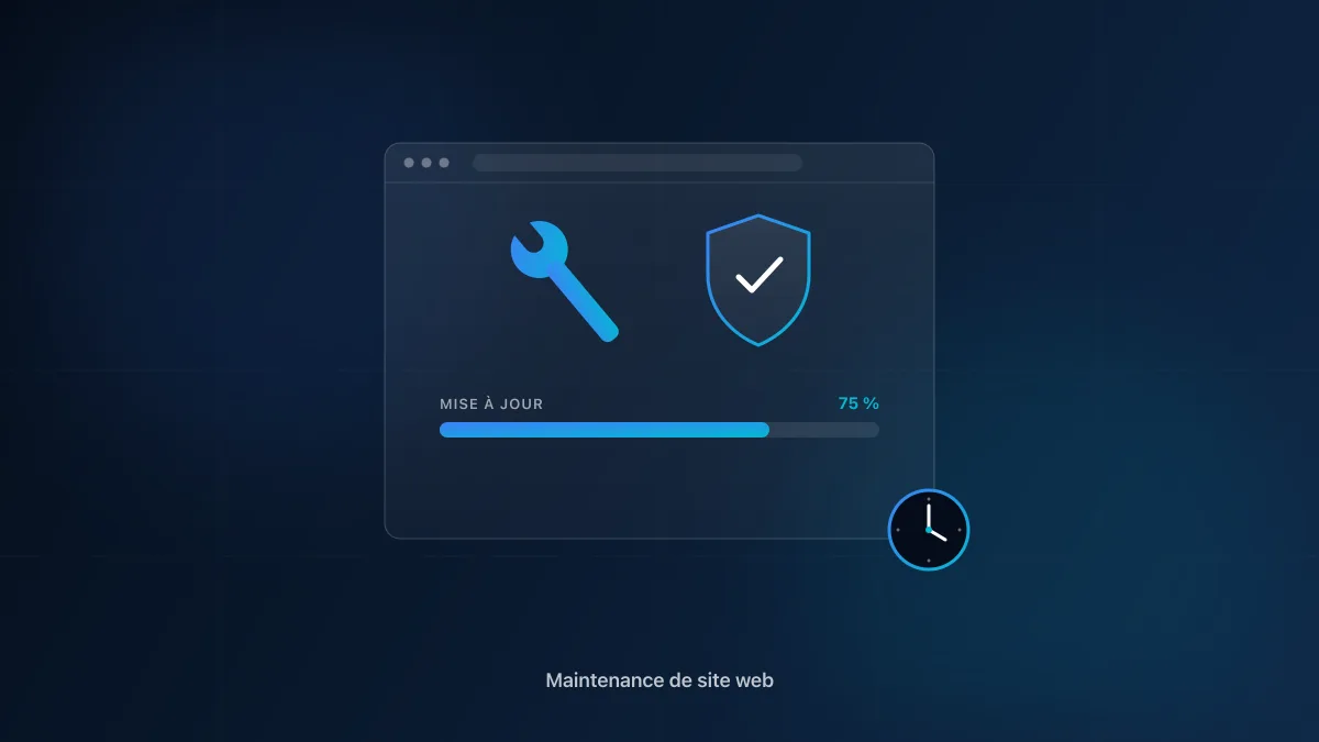 Maintenance de site web : mises à jour, sauvegardes, sécurité et support réunis dans un contrat clair pour une PME