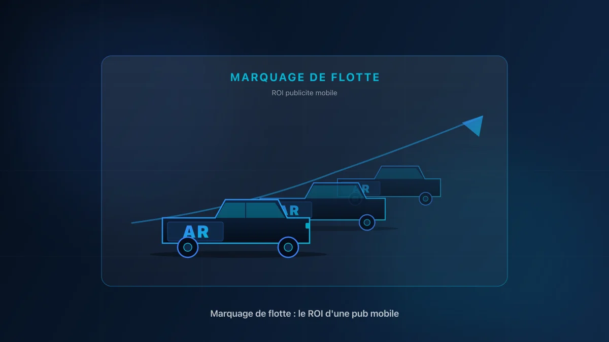 Flotte d'utilitaires d'entreprise marqués et harmonisés, garés en file