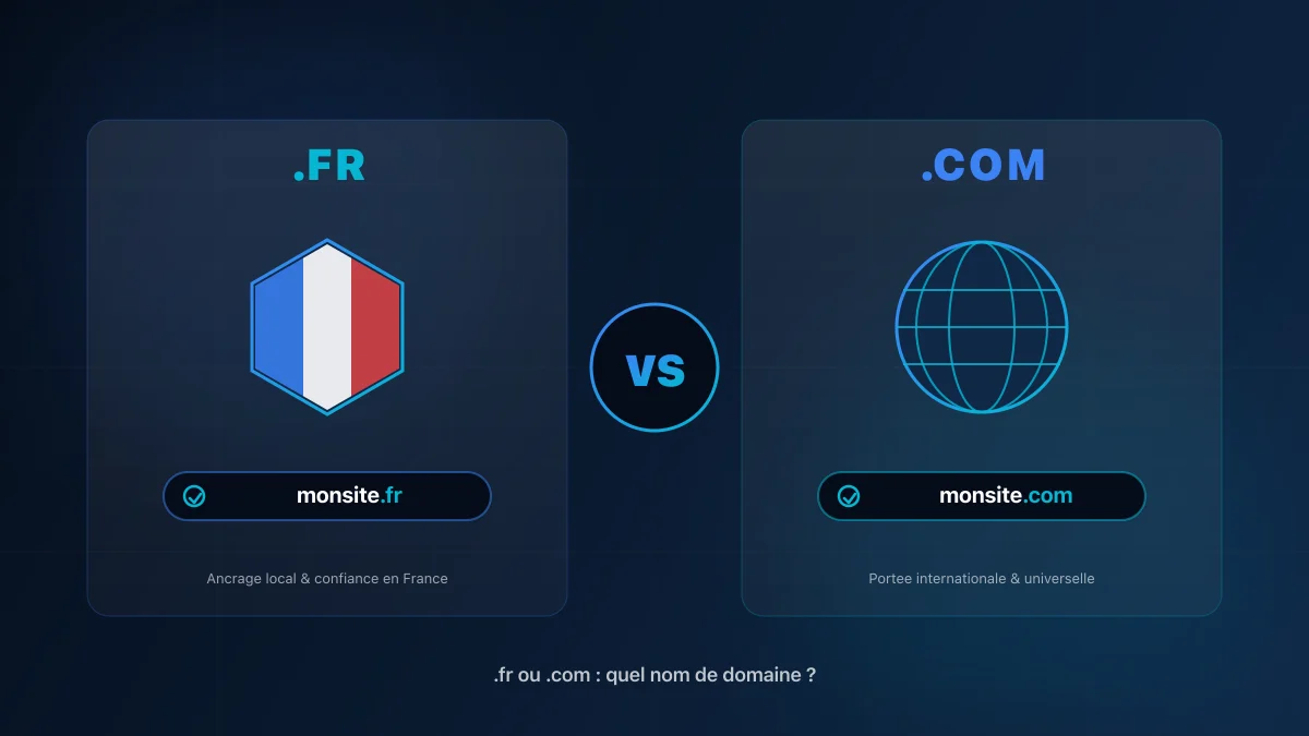 Choisir entre une extension .fr et .com pour le nom de domaine de son entreprise
