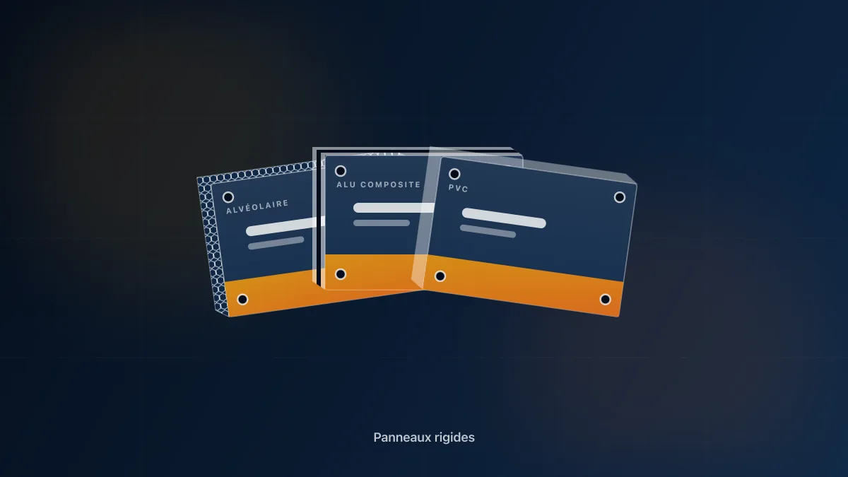 Panneaux rigides Akilux, Dibond, PVC expansé et plexiglas imprimés : comparatif des matériaux