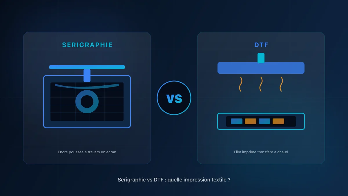 Sérigraphie vs DTF : comparatif des techniques d'impression sur textile en atelier