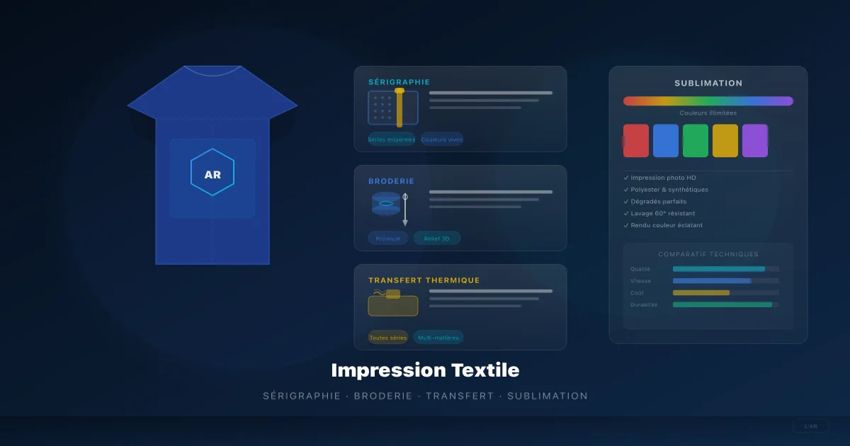 Impression textile comparatif des techniques