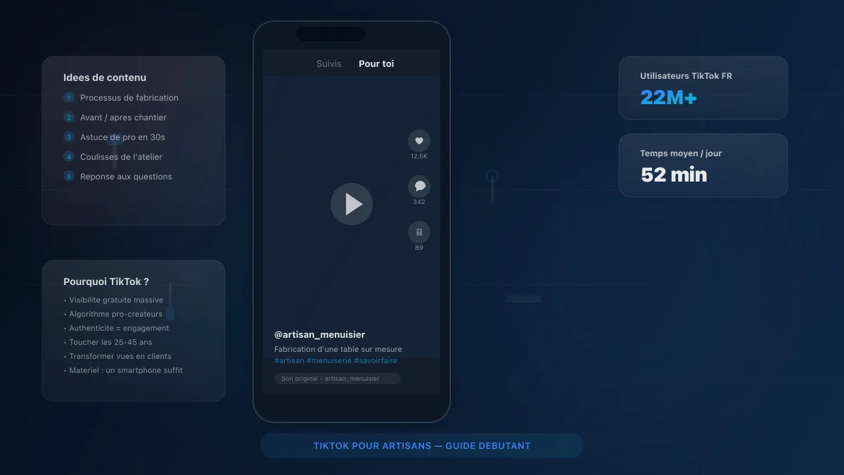 TikTok pour artisans : se lancer sans budget