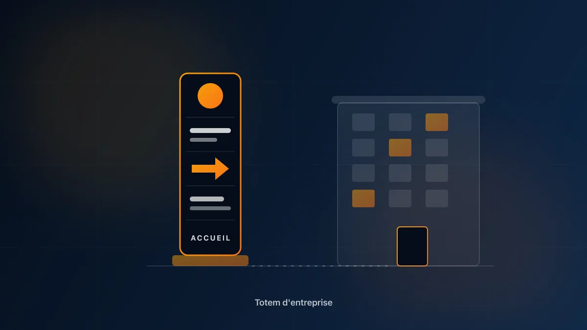 Totem de signalétique extérieure d'entreprise en entrée de zone d'activité