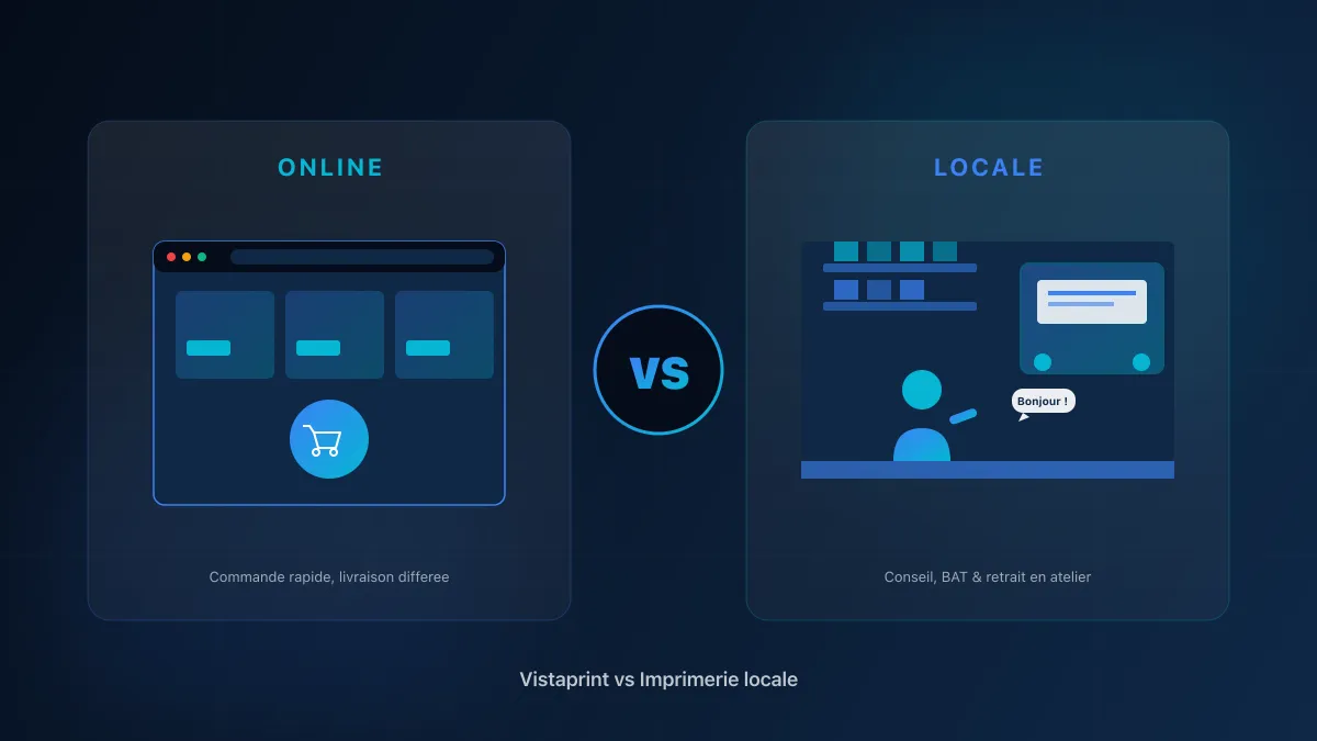 Vistaprint vs imprimerie locale : le vrai comparatif