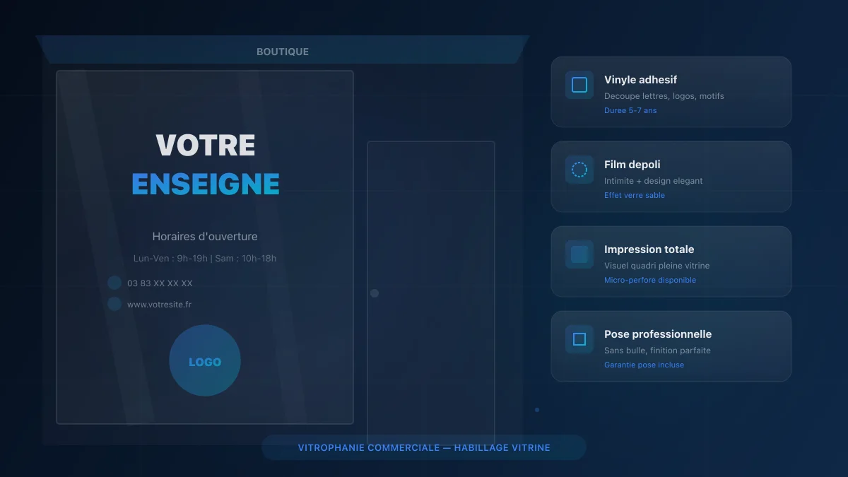 Vitrophanie commerciale : réglementation, prix et pose
