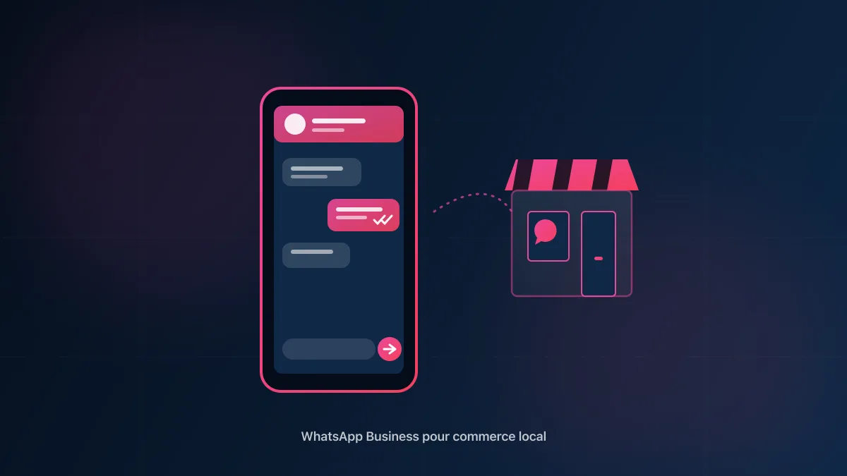 WhatsApp Business utilisé comme canal client par un commerce local