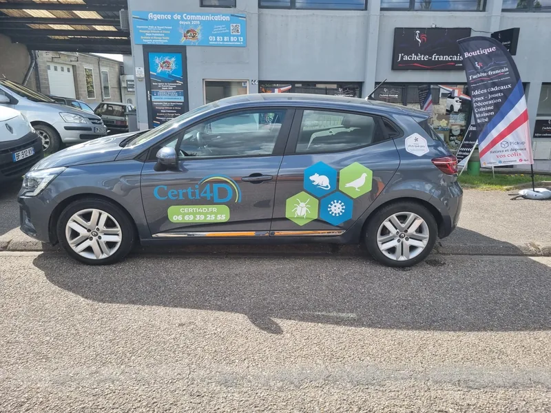 Marquage véhicule Certi4D latéral gauche