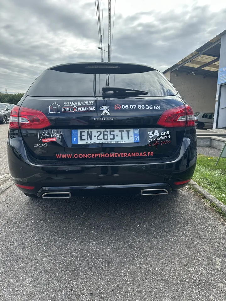 Marquage véhicule Concept Home Vérandas — vue arrière