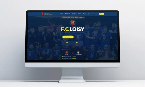 Site internet FC Loisy - réalisé par L'AR Communication